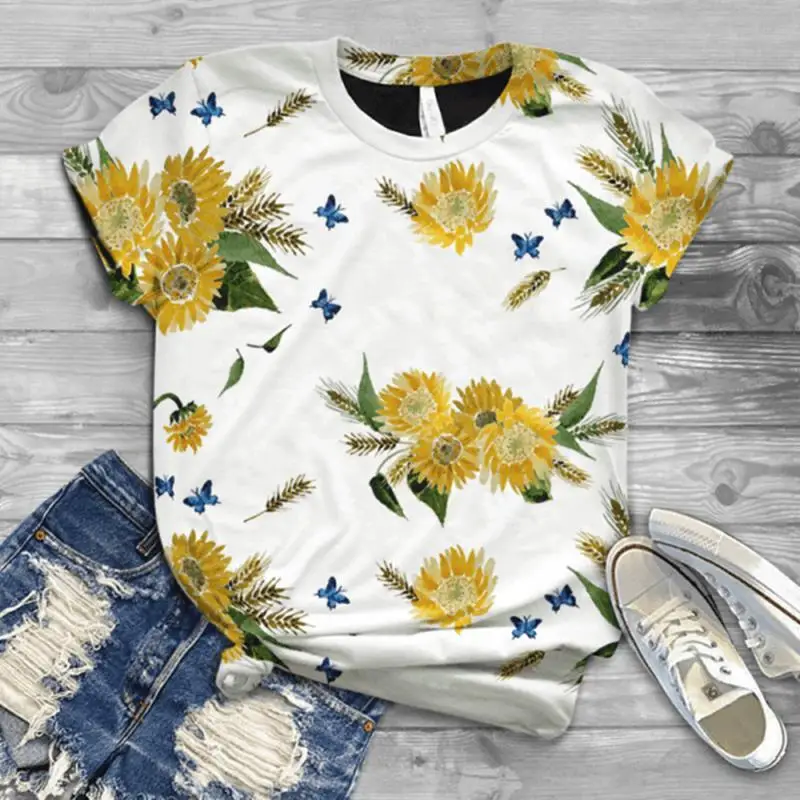 

2021 new cool fashion men and women T-shirt flower printing 3d T-shirt summer short-sleeved T-shirt male T-shirt S-6XL