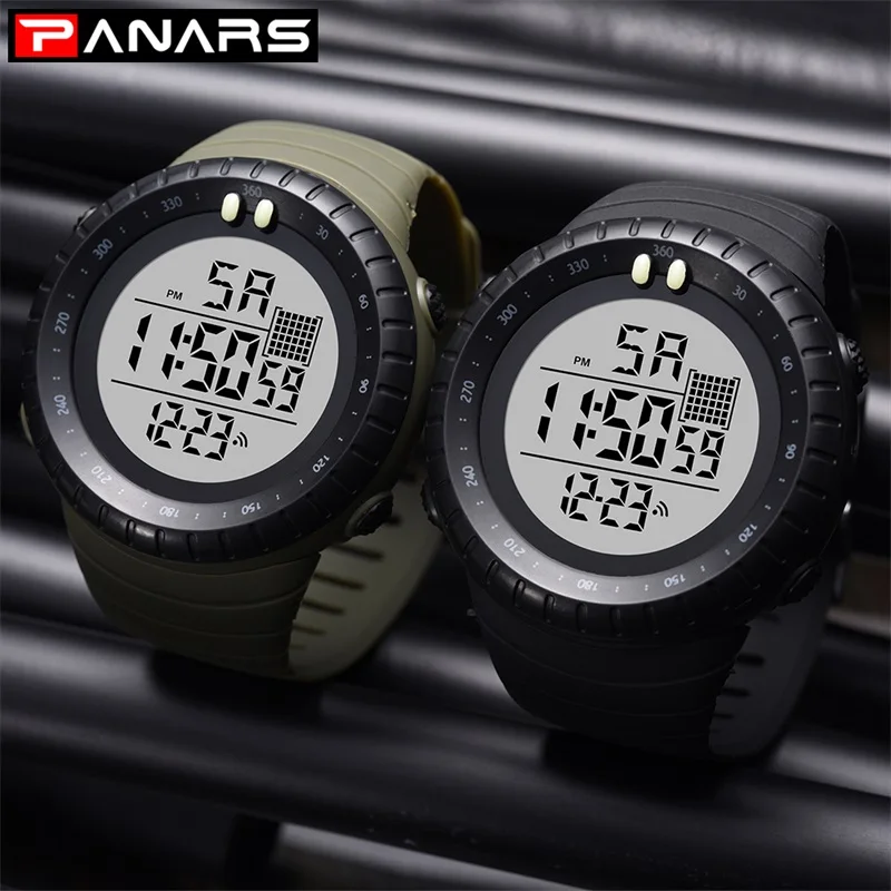 PANARS Multi-purpose Sport Watch Night Vision LED Screen Waterproof electronic watch Date Alarm clock Digital Wristwatches | Спорт и