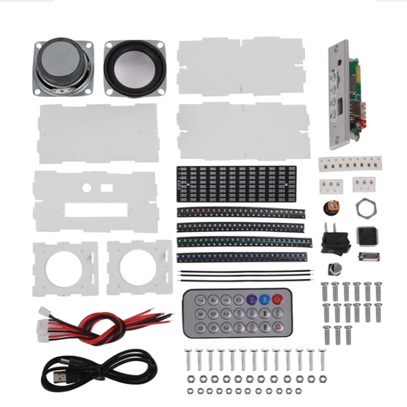 

Bluetooth Speaker Kit DIY Soldering Project Spectrum USB Mini Electronic Sound Amplifier Home Stereo Speaker (Spectrum)