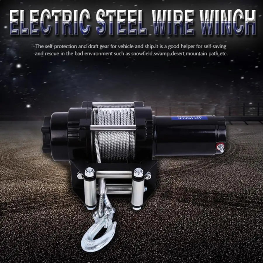 Электрическая лебедка грузоподъемностью фунтов мощная из стали с мотором кВт