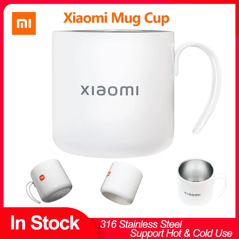 

Xiaomi 400ml Stainless Steel Mugs Cups Resistant Hot Cold Usages Tea Coffee Mug Creative Milk Bottle Double Insulated Smart Cup