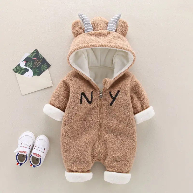 Детская одежда для тела теплая зимняя малышей ползает от 0 до 3 месяцев мальчиков