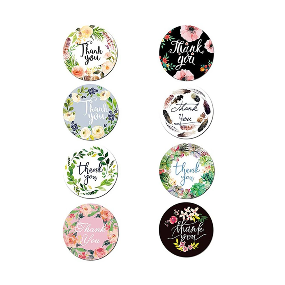 500 шт./рулон самоклеющиеся Новогоднее украшение этикетки для печати круглый