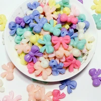 fashion plastic knot loose beads mix color acrylic middle hole beads for diy braceletheadwear making 50 pieces