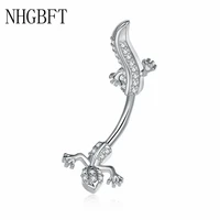 nhgbft cute lizard navel piercing women surgical steel belly button rings sexy body jewelry puncture umbilical nail