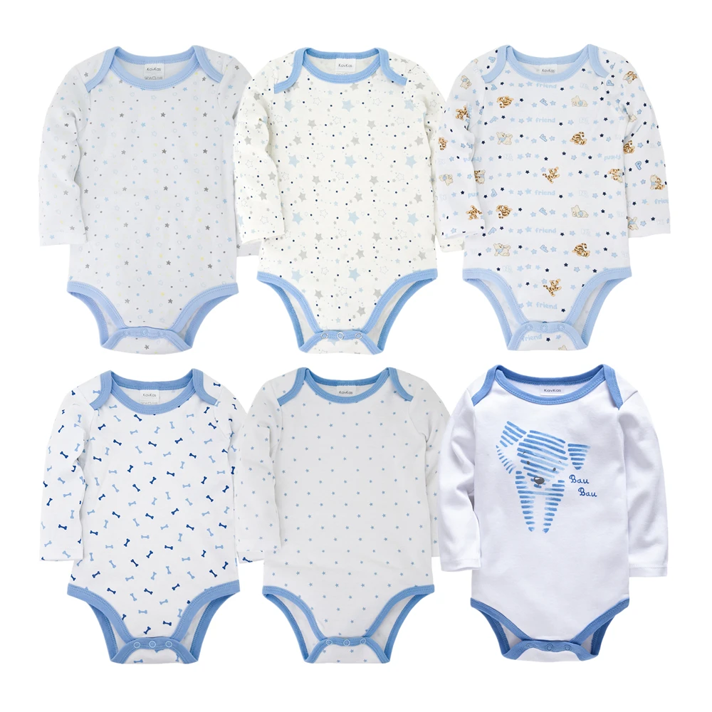 

2020 Newborn Baby Boys Bodysuits Roupas Bebe De Set 100% Cotton Baby Boys Girls Pajamas Clothes Infant Long Sleeve Underwear