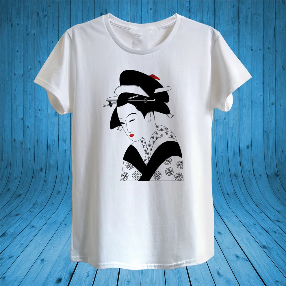 

Japan Geisha Traditional Ornament Travel T-Shirt Design Unisex Man Women Fitted Popular Tee Shirt