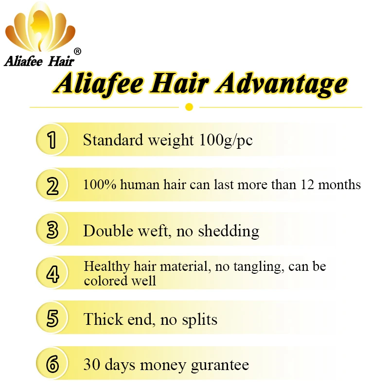 Aliafee бразильские прямые волосы пряди натуральный цвет 100% человеческие волнистые