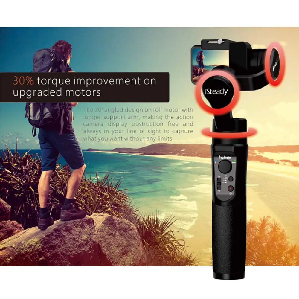 Hohem iSteady Pro 2 брызг 3-осевой Карманный стабилизатор для экшн-камеры GoPro Hero 7/6 DJI Osmo для sony RX0 SJCAM экшн Камера