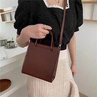 small square crossbody bags solid color shoulder bag pu leather handbag high quality messenger bags for womens bag trend 2021