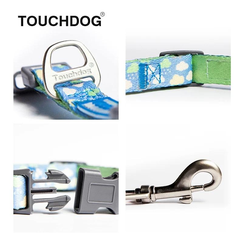 Touchdog Ошейник Поводок Мягкий регулируемый поводок для домашних животных собак