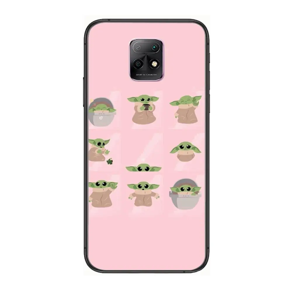 

Cute Lovely Baby Yodae Style Phone Case For XiaoMi Redmi 10X 9 8 7 6 5 A Pro S2 K20 T 5G Y1 Anime Black Cover Silicone Back Pre