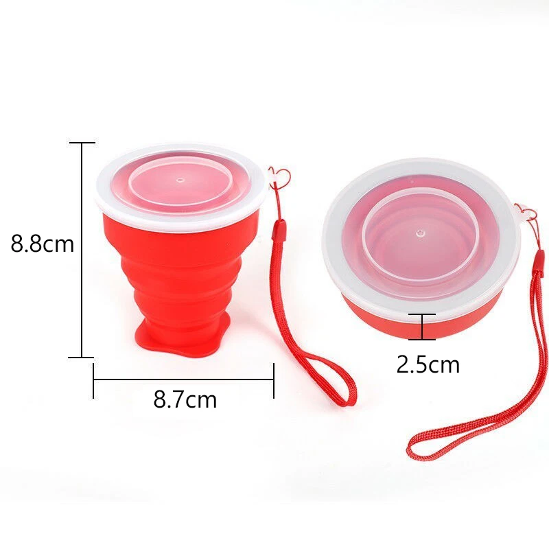 210 мл уличная портативная силиконовая телескопическая Складная