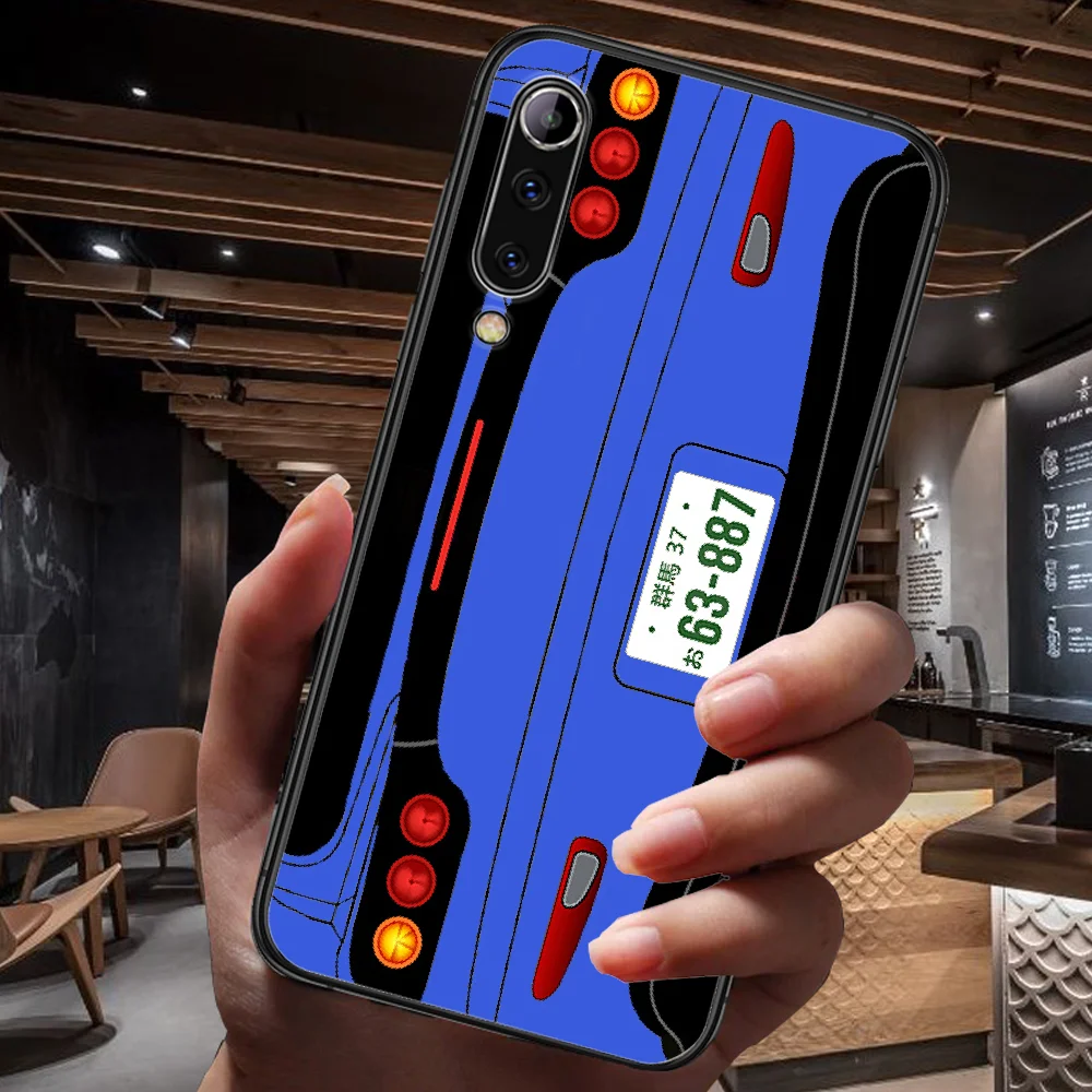 

Car Rear Trunk Tail AE86 Phone Case For Xiaomi Mi Note 10 A3 9 MAX 3 A2 8 9 Lite Pro Ultra black Shell Luxury Cell Silicone