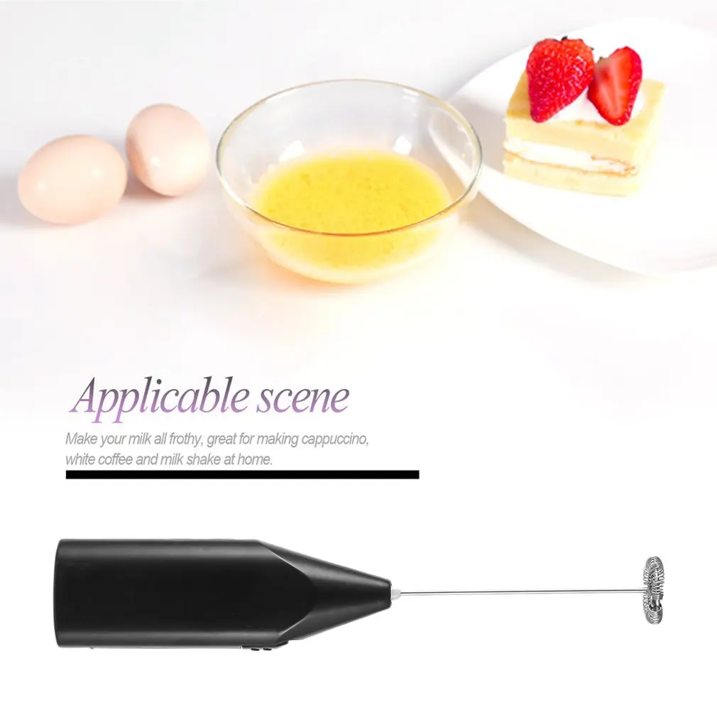 Electric Mini Beating Egg Coffee Mixer Foam Kitchen Tool Milk Drink Stirrer Home Appliances Stainless Steel Food | Бытовая техника