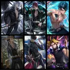 WTQ InuYashaокончательная фантазия SephirothСказочный хвостубийца демоновискусство на холсте Yugi аниме постеры настенное Искусство Домашняя Декорация