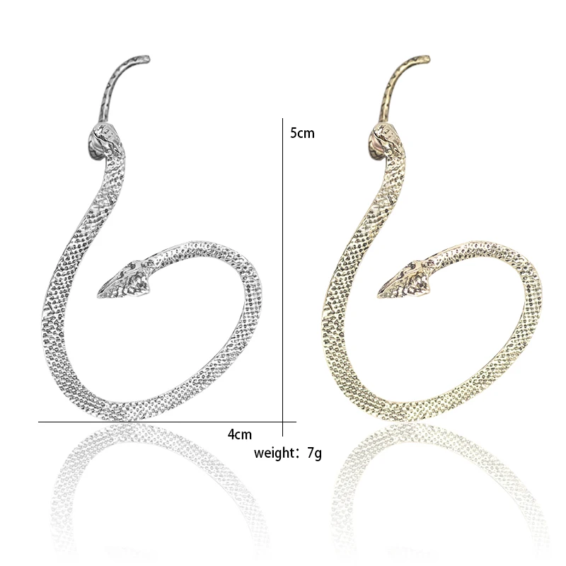 

Retro fashion women's earrings animal snake shape alloy material gold and optional jewelry gift Direct sales
