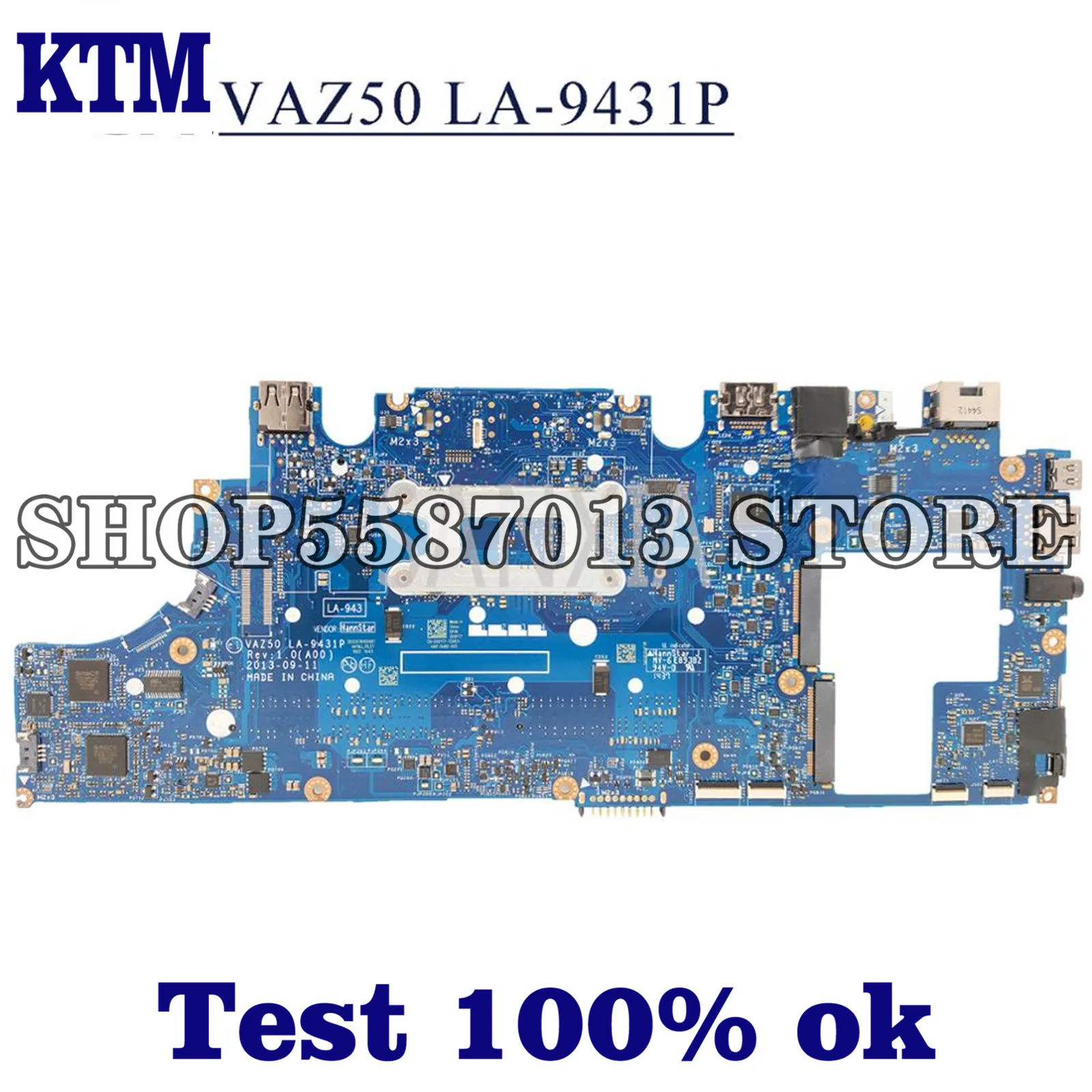 

KEFU LA-9431P Laptop motherboard for Dell Latitude E7240 original mainboard I5-4300U