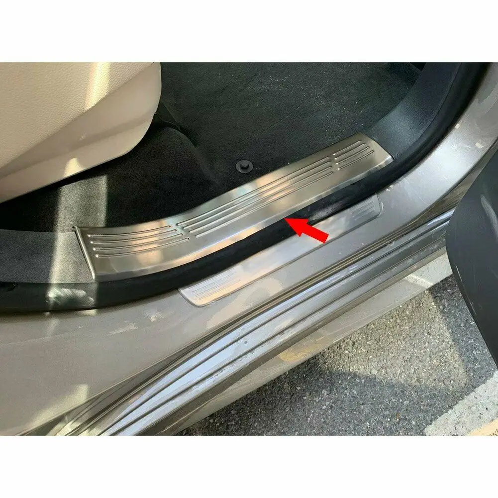 

Fit for Benz New GLE 350 450 2020 Insid Door Sill Scuff Plate Guard Trims Silver