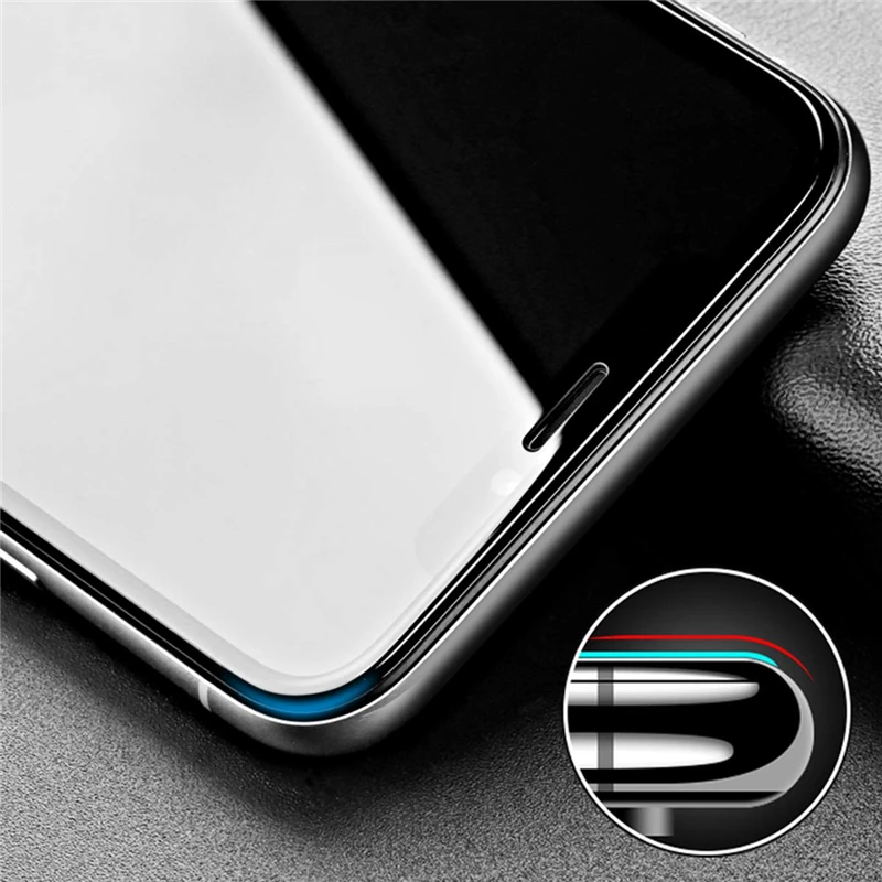 8D зеркальное Закаленное стекло протектор экрана для IPhone X XR XS Max 8 7 6 S Plus 10 Xsmax