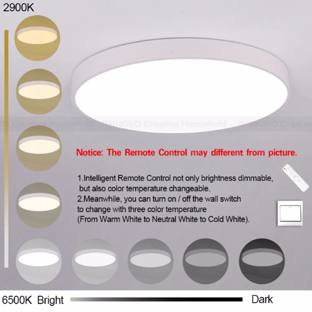 

1LED Macaron Ceiling Light Lamp Modern Panel Fixture Bedroom Children LED Bulbs Daily Lighting Remote Control Foyer Ultra Thin