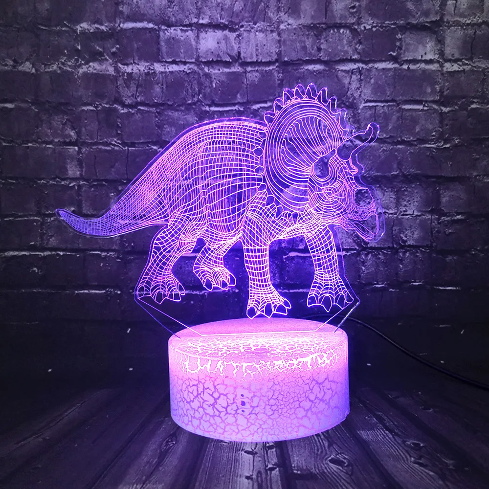 Животное 3D светодиодный Динозавр мир Парк Юрского периода тема мультфильм 7
