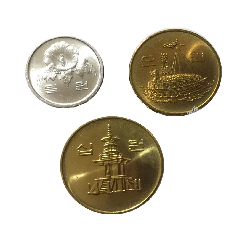 Набор из 3 монет Южной Кореи Азия настоящая монета для коллекции Новинка | Дом и