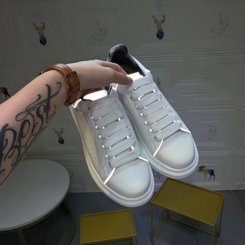 

2021Luxury Design Alexander Sneakers High Quality Men and Women White Shoes Woman Thick Bottom PlatformCasual Couple