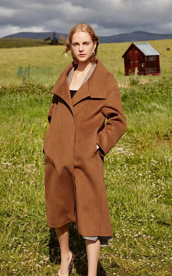 Vero Moda Женское зимнее шерстяное пальто с двойными карманами | 318327554