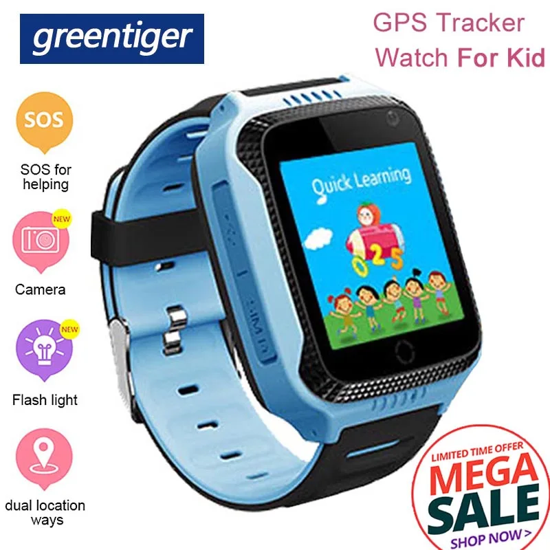 Greentiger Q528 gps Детские умные часы с камерой, освещение SOS, устройство для отслеживания местоположения вызова, безопасные умные детские часы PK Q100 Q90