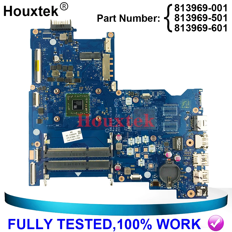 

813969-501 Mainboard For HP 15-AF 15Z-AF 255 G4 Notebook motherboard 813969-001 813969-601 ABL51 LA-C781P Test Ok