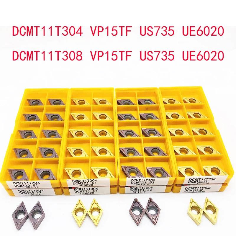 DCMT11T304 DCMT11T308 DCMT070204 VP15TF US735 UE6020 внешние токарные инструменты карбидная | Токарный инструмент -32824664075