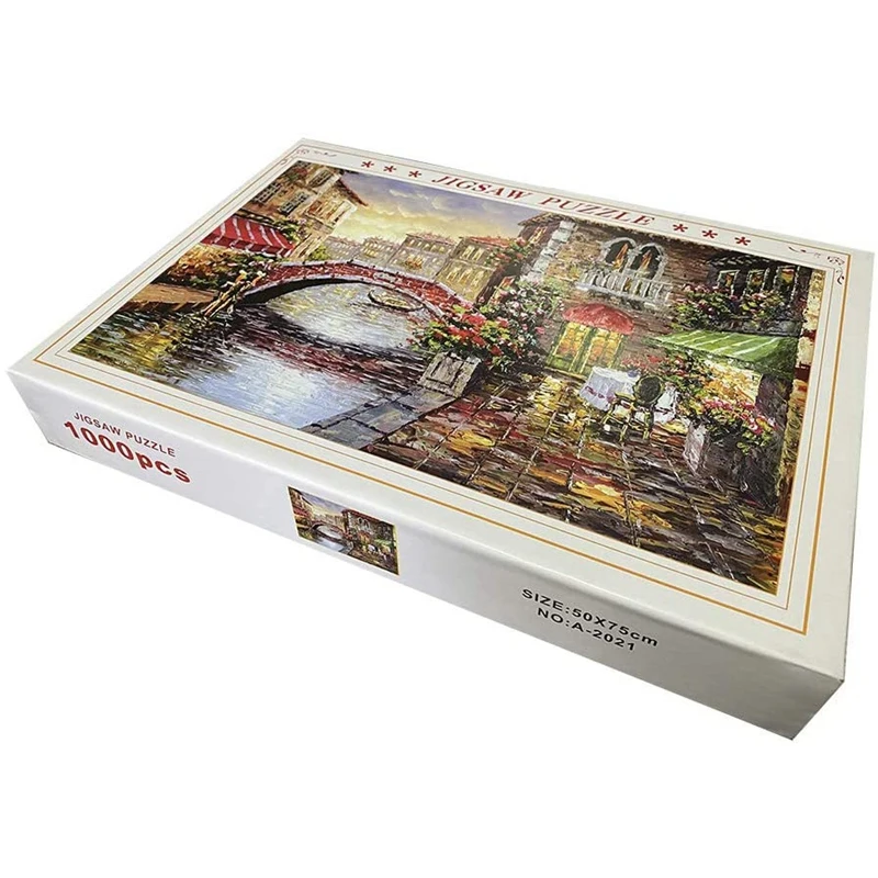 

DIY Jigsaw Puzzles for Adults 1000 Piece Water City Paintings Jigsaw Puzzle Educational Toys