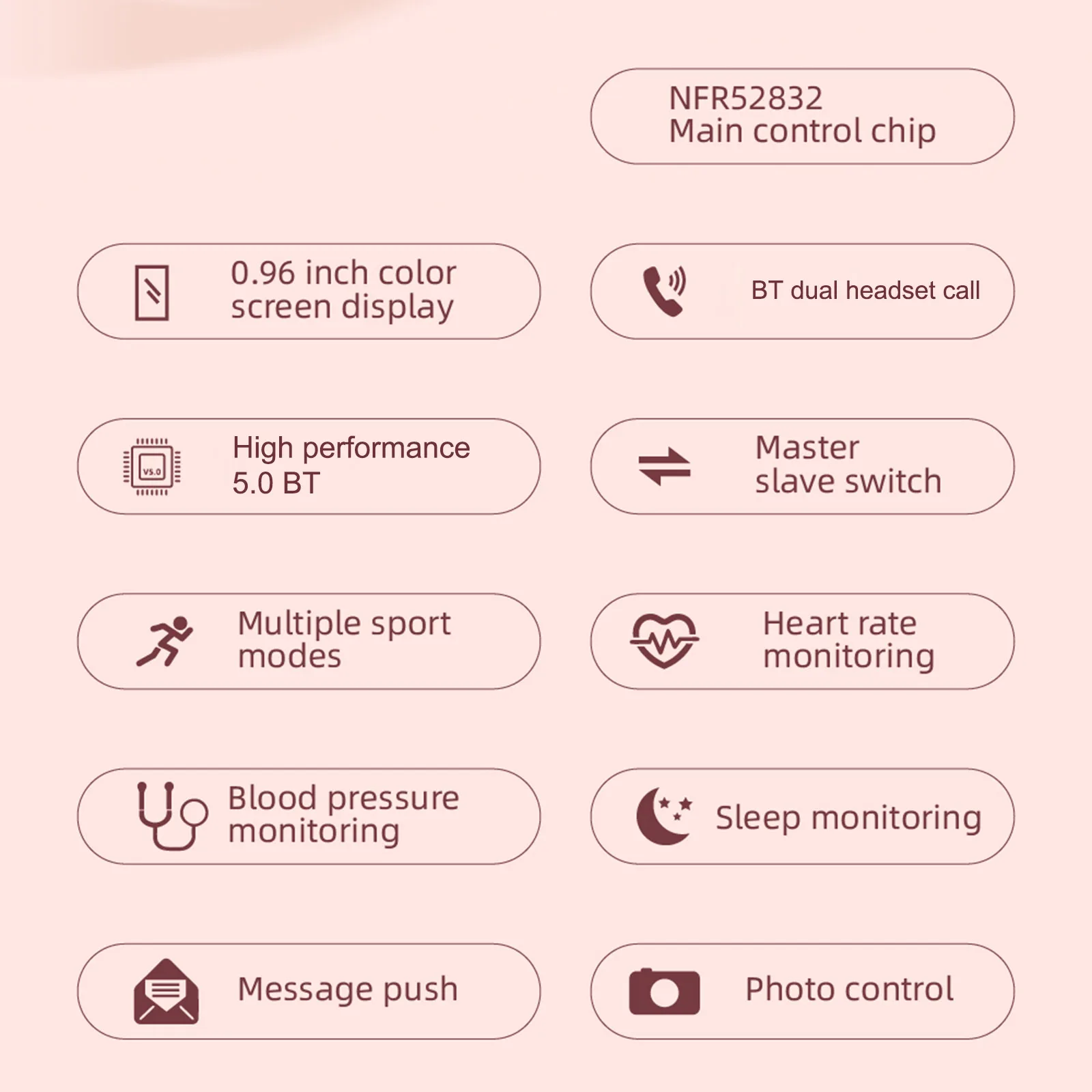 Наушники-вкладыши 2 в 1 TFT N8 беспроводные с пульсометром и тонометром 0 96 дюйма |