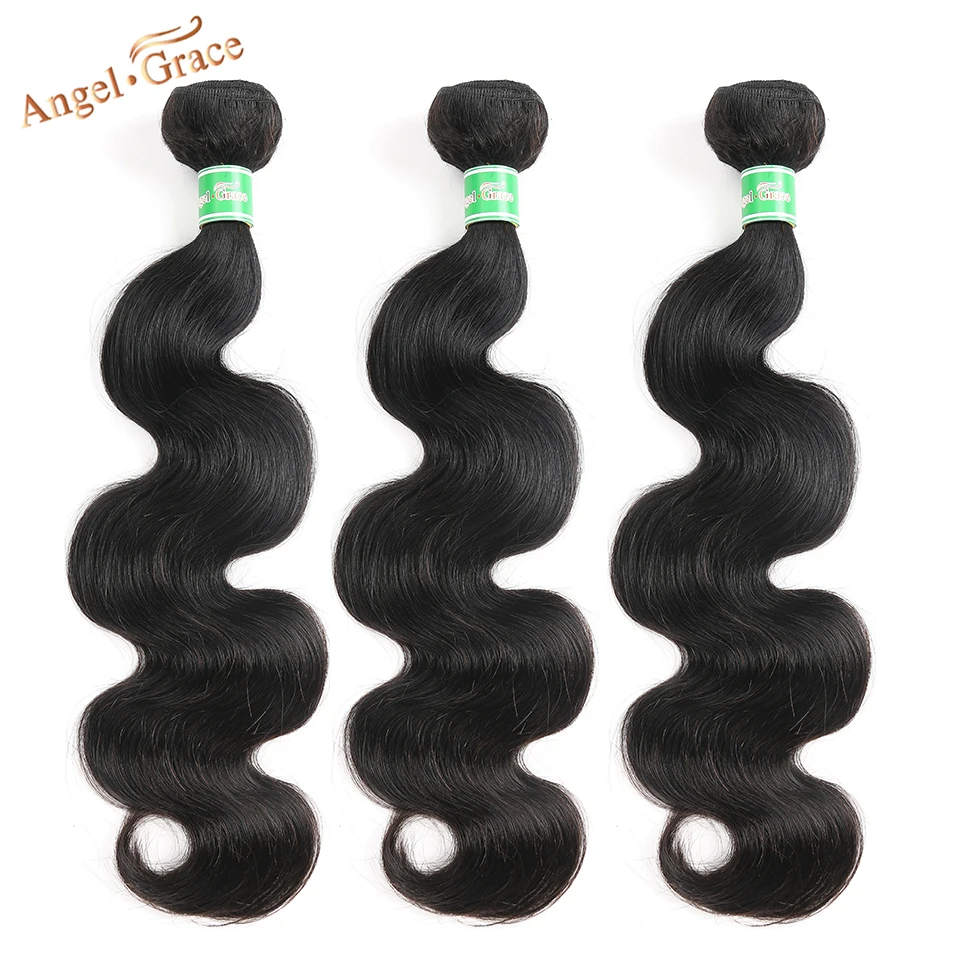 

ANGEL GRACE Hair Peruvian Body Wave 3 Bundles Deals Remy Hair Extensions 100% Human Hair Weave Bundles 100g/pc Free Shipping