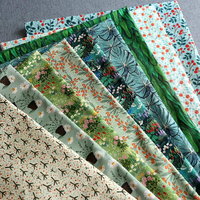 Хлопковая ткань с цифровым принтом муслиновая Ткань для шитья одежды сделай сам