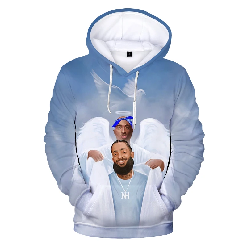 

2PAC Hoodie Men's Women's Rapper Tupac 3D Printed Pullover Boys and Girls Street Hip Hop Clothing Oversized Sportswear Hoodie