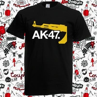 unique design new ak 47 firearms gun golden logo t shirt summer cotton short sleeve o neck mens t shirt s 3xl