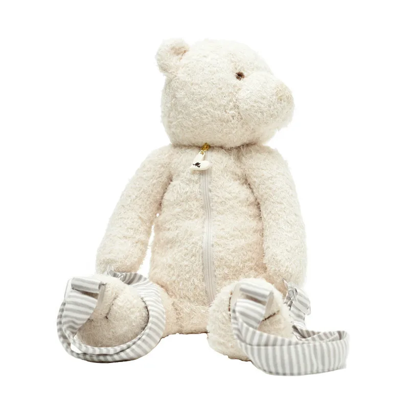 

Милый плюшевый рюкзак с белым медведем, короткий плюшевый материал, полипропилен, хлопок, наполнение, супер мягкий плюшевый медведь, детска...