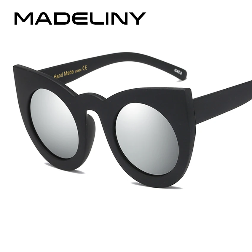 Женские солнцезащитные очки кошачий глаз MADELINY винтажные Круглые Солнцезащитные