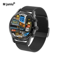 m juniu kk70 454454 hd smart watch men bluetooth call smartwatch wireless charger sport watch heart rate monitor ecg smartwatch
