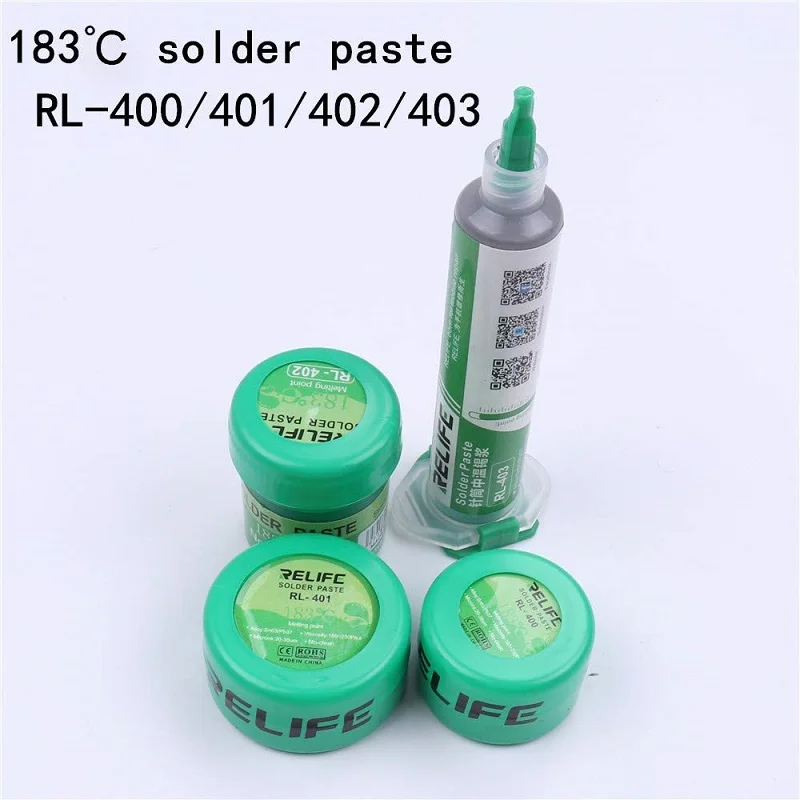 Припой для ремонта печатной платы RELIFE RL 400/401/402/403 шприц 10 куб. См Sn63/Pb37 20 38 мкм