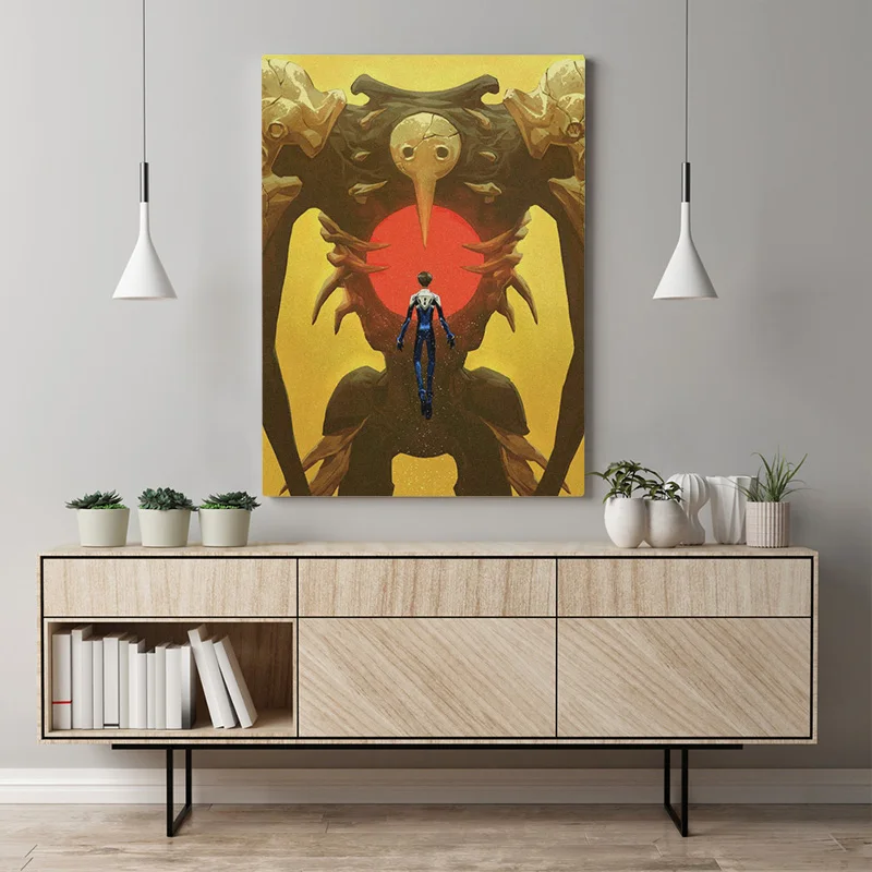 Shinji Ikari Sachiel Anime Framed Wooden Frame Canvas Poster Painting Wall Art Decor Living Room Study Home Decoration Prints | Дом и сад