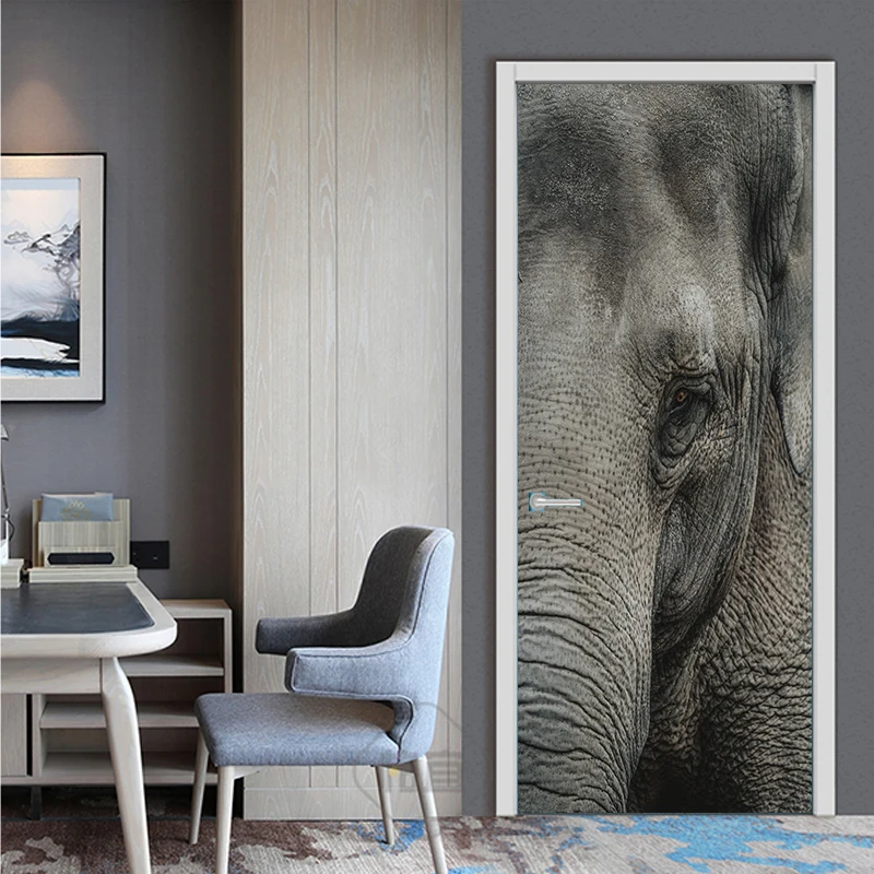 3D печать южноафриканского слона водостойкая наклейка на всю дверь креативная s