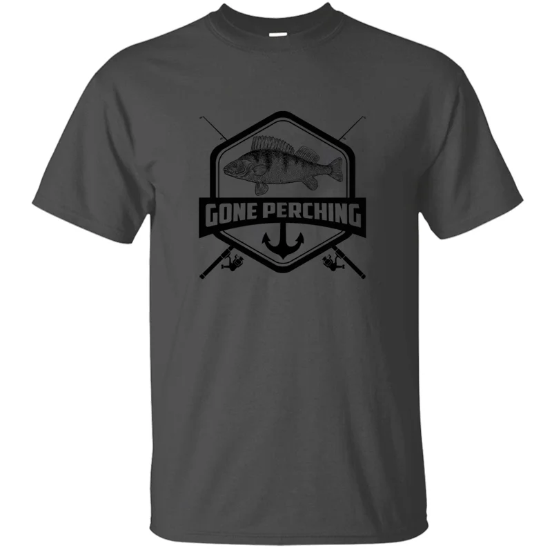 Облегающая Мужская футболка для рыбалки Gone Perching новинка большого размера S 5xl