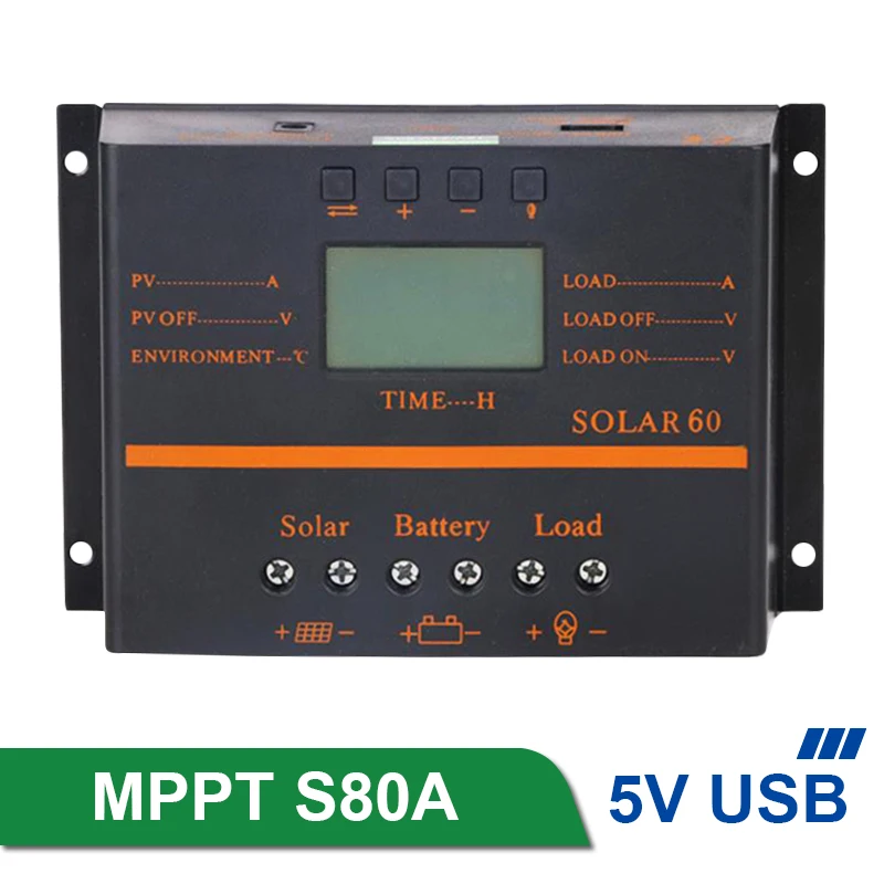 80A со слежением за максимальной точкой мощности блок управления установкой на