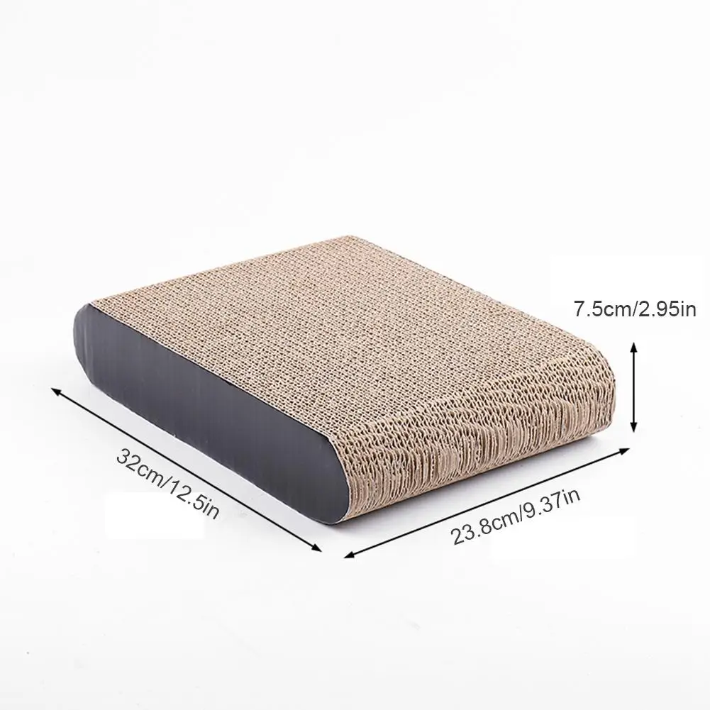 

2 In 1Cat Scratcher Board Pad Thick Durable Scratching Post Lounge Bed With Suction Cup Design 39.5 * 26 * 7.5cm
