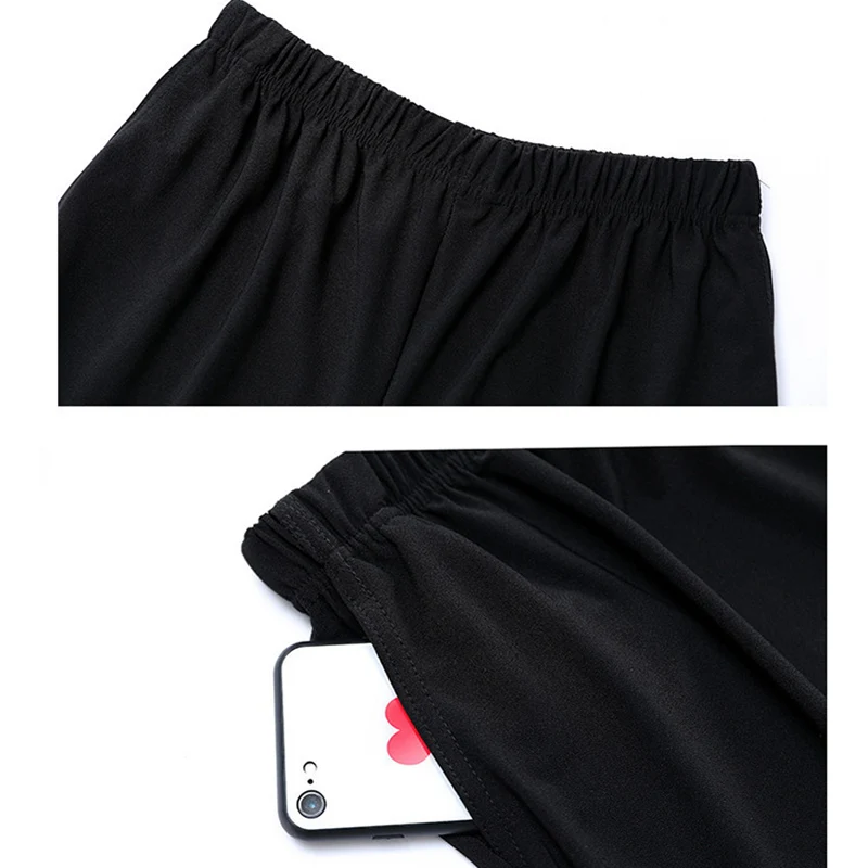 Летние тонкие укороченные брюки новые женские однотонные повседневные