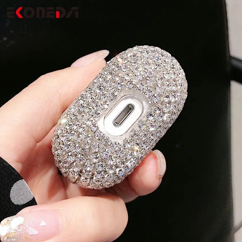 EKONEDA бриллианты Bling кристалла защитный чехол для Airpods чехол для женщин стиль роскошные наушники чехол для Airpods