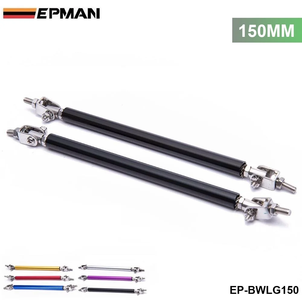 

Universal 2Pcs/SET 150mm Adjustable Front/Rear Wind Splitter Frame Bumper Protector Rod Support EP-BWLG150